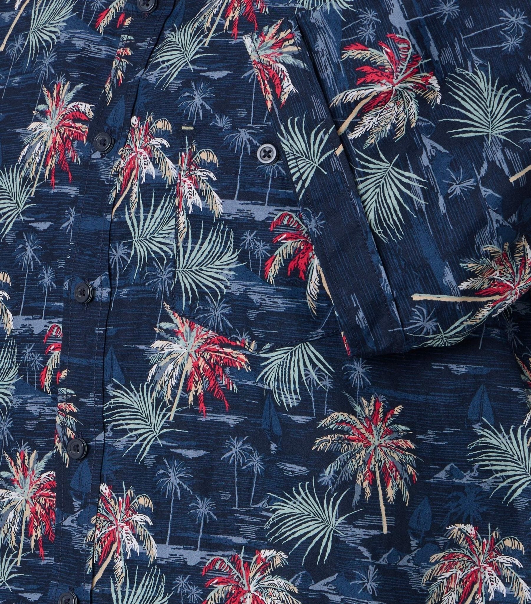 Overhemd Korte Mouw Blauw Print - Castelijn mode