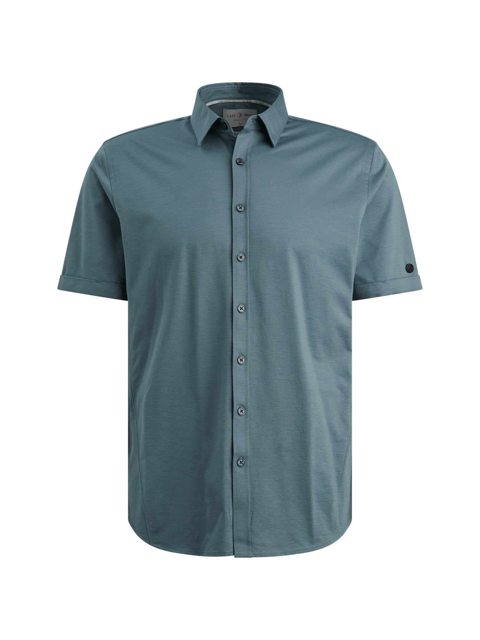 Overhemd Korte Mouw Jersey Slim Fit - Castelijn mode