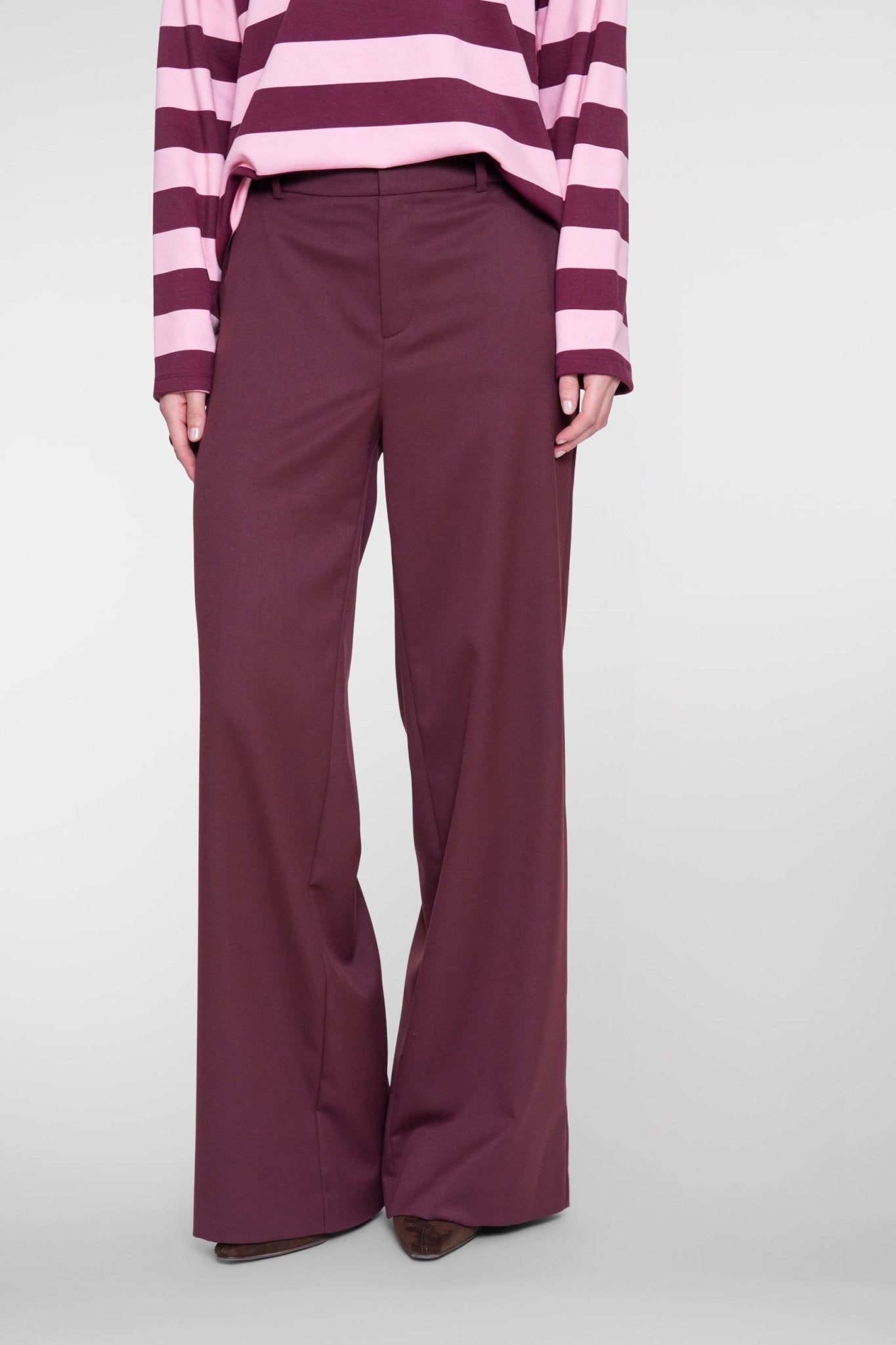 Pantalon Wijde Pijp Bordeaux - Castelijn mode