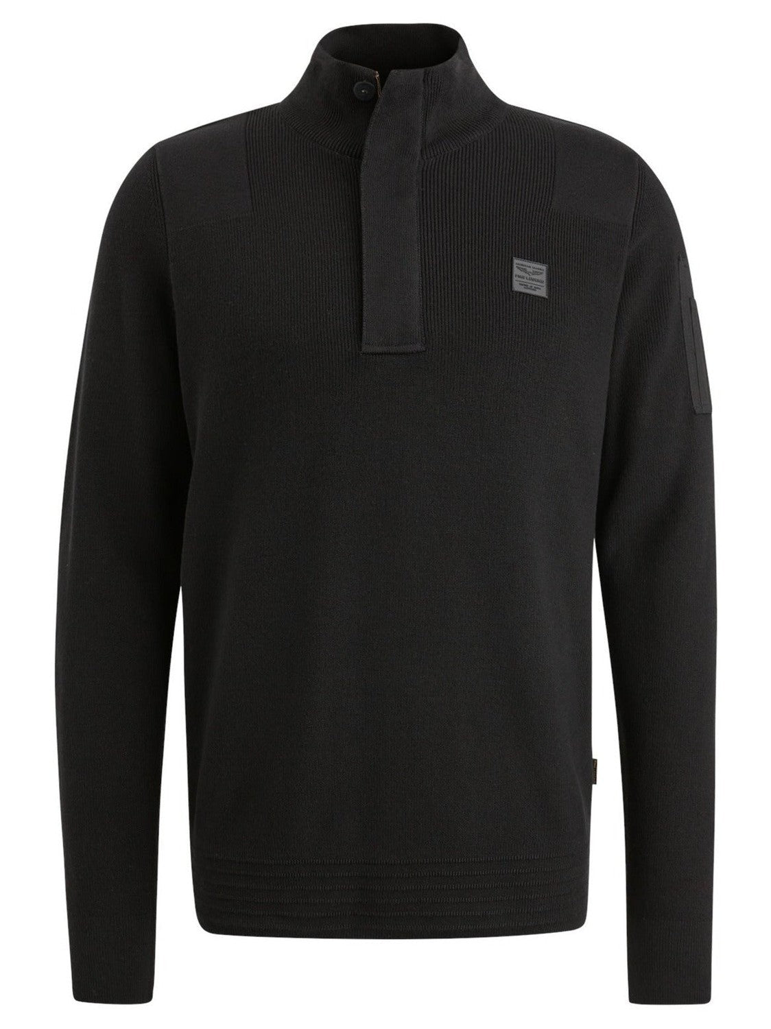 PKW2409322 9139 Half zip collar cotton knit black onyx - Castelijn mode