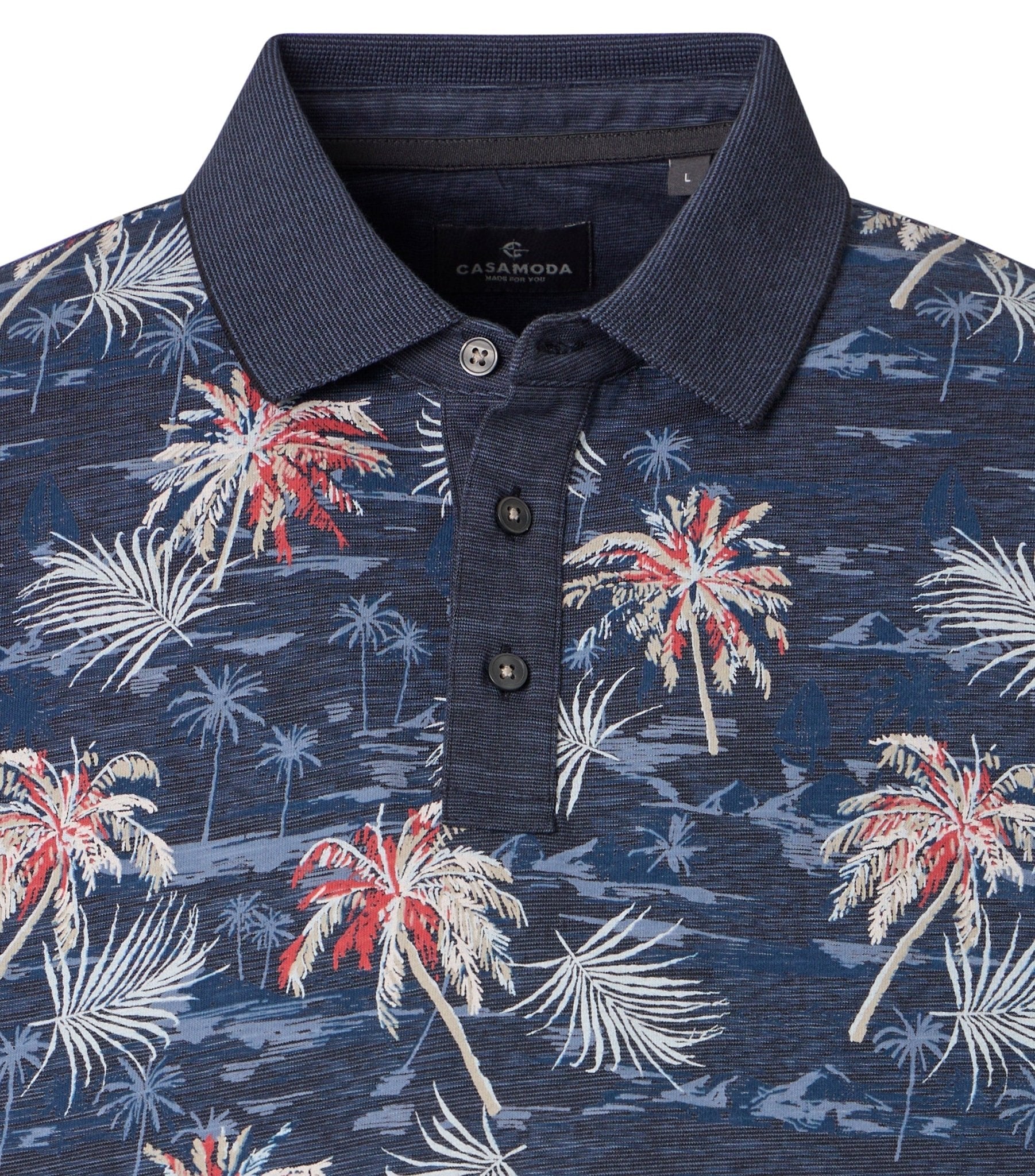 Polo Korte Mouw Blauw Gemêleerd - Castelijn mode