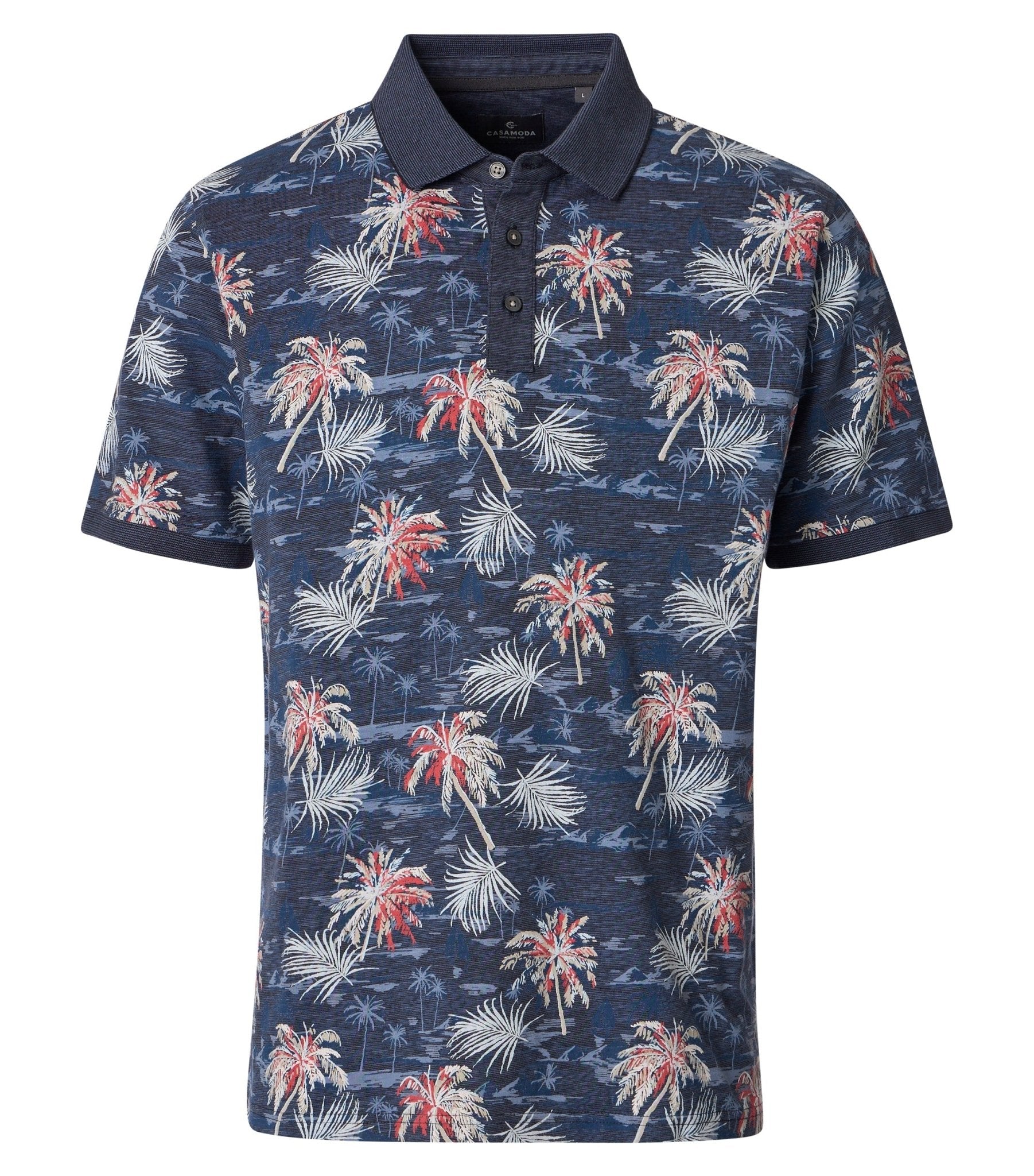 Polo Korte Mouw Blauw Gemêleerd - Castelijn mode