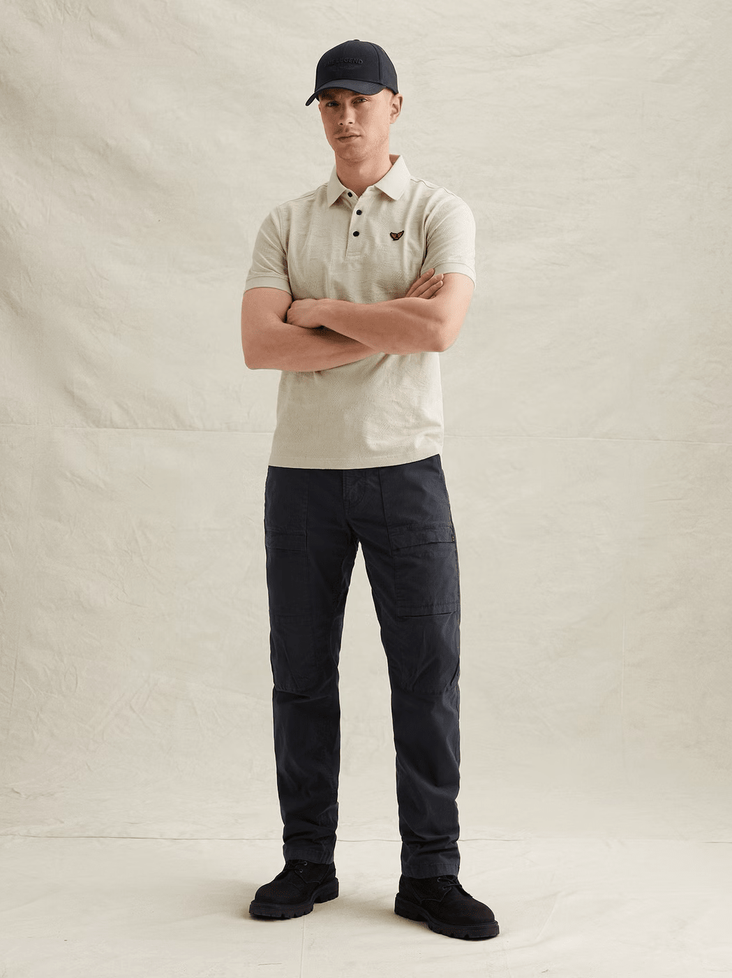 PPSS2603883 - 7013 Polo Allover patroon beige - Castelijn mode