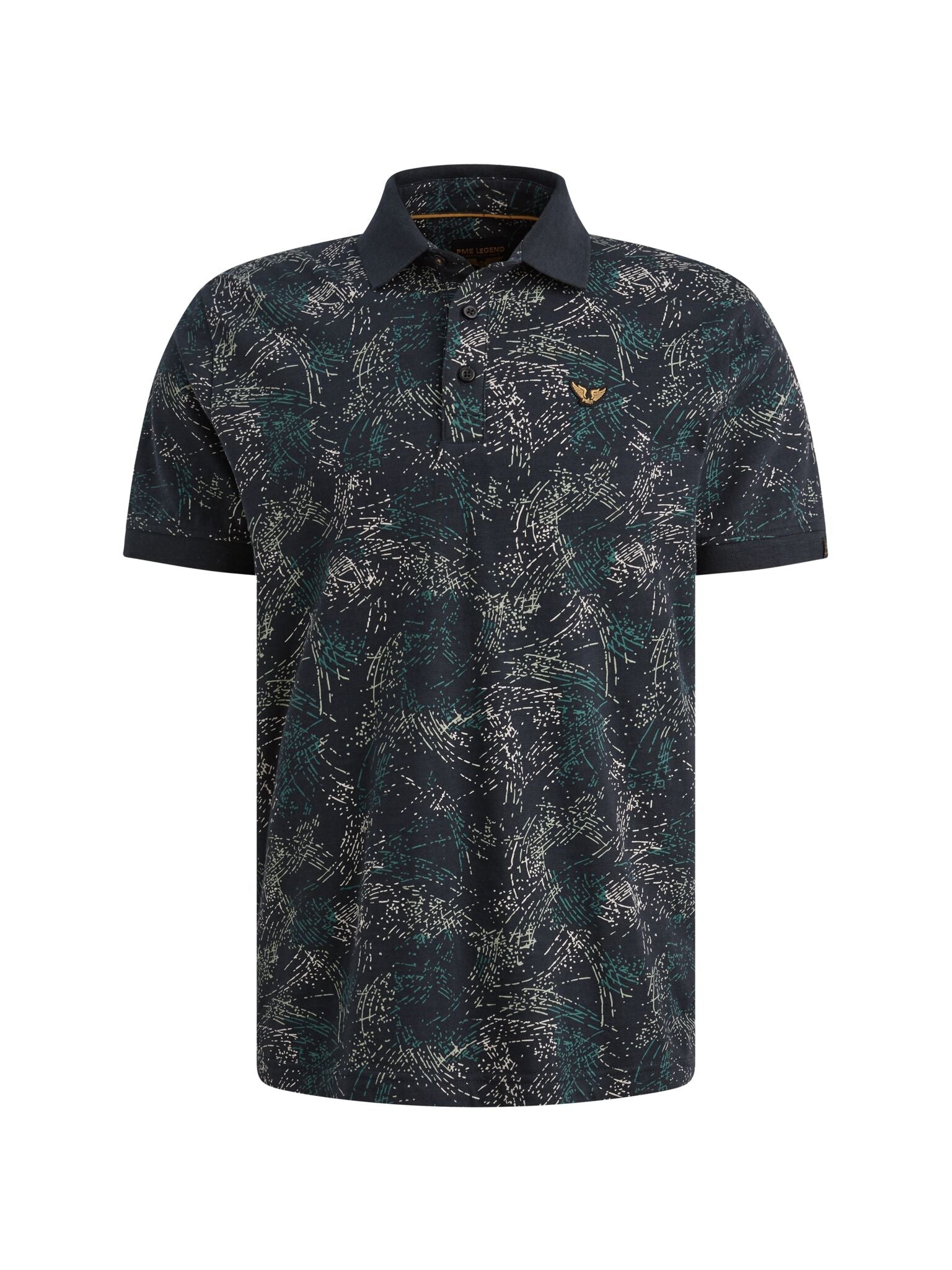 PPSS2604858 - 5282 Polo donkerblauw Print - Castelijn mode