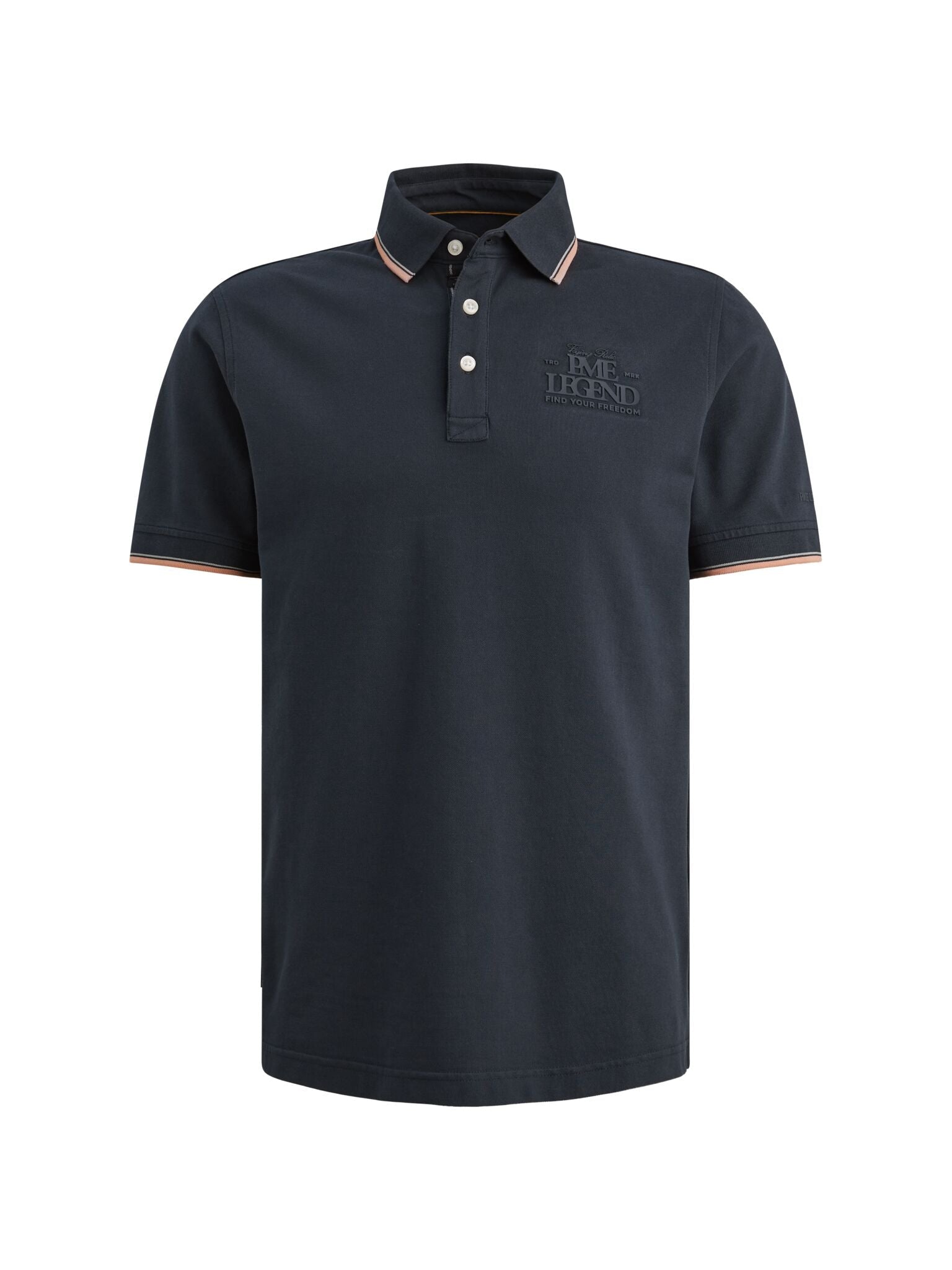 PPSS2604867 - 5282 Polo Donkerblauw Artwork - Castelijn mode