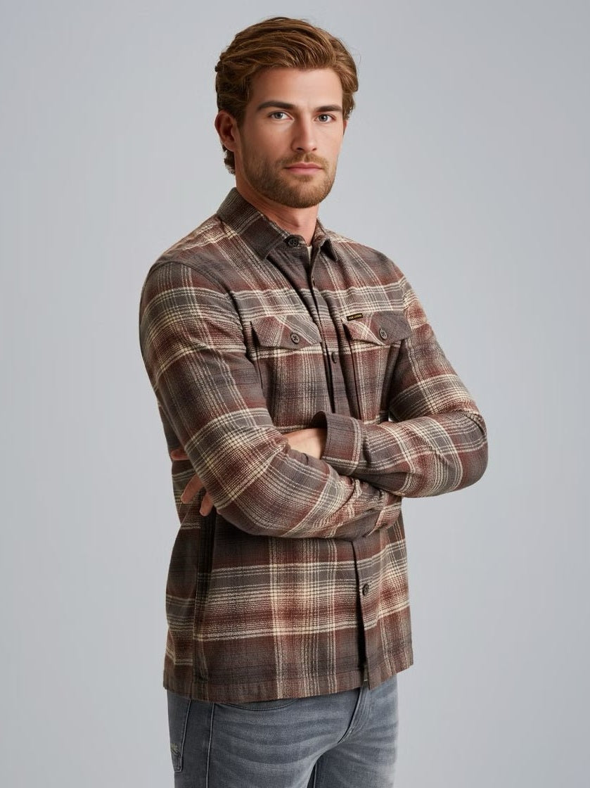 PSI2509244 - 8203 Shirt jacket met ruitpatroon - Castelijn mode