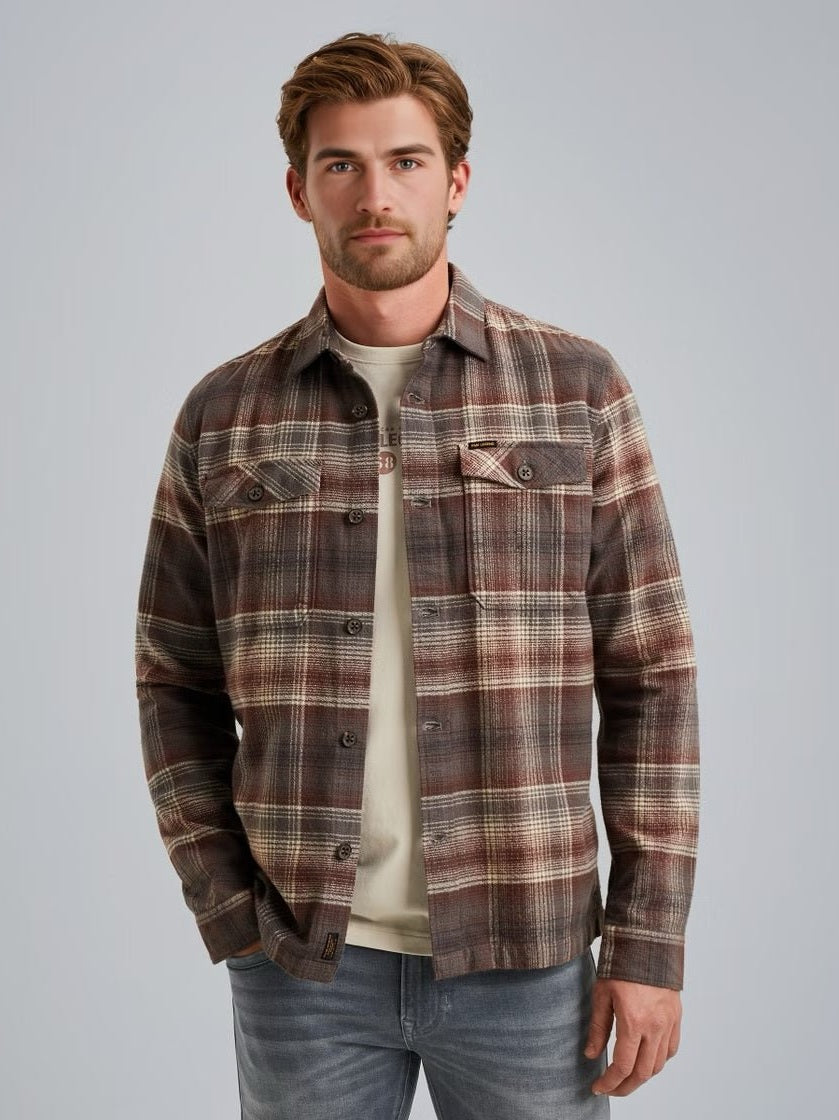 PSI2509244 - 8203 Shirt jacket met ruitpatroon - Castelijn mode