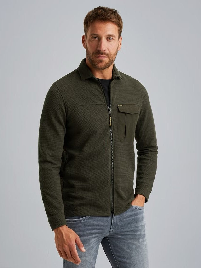 PSI2509248 - 8039 Shirt jacket met wafelstructuur - Castelijn mode