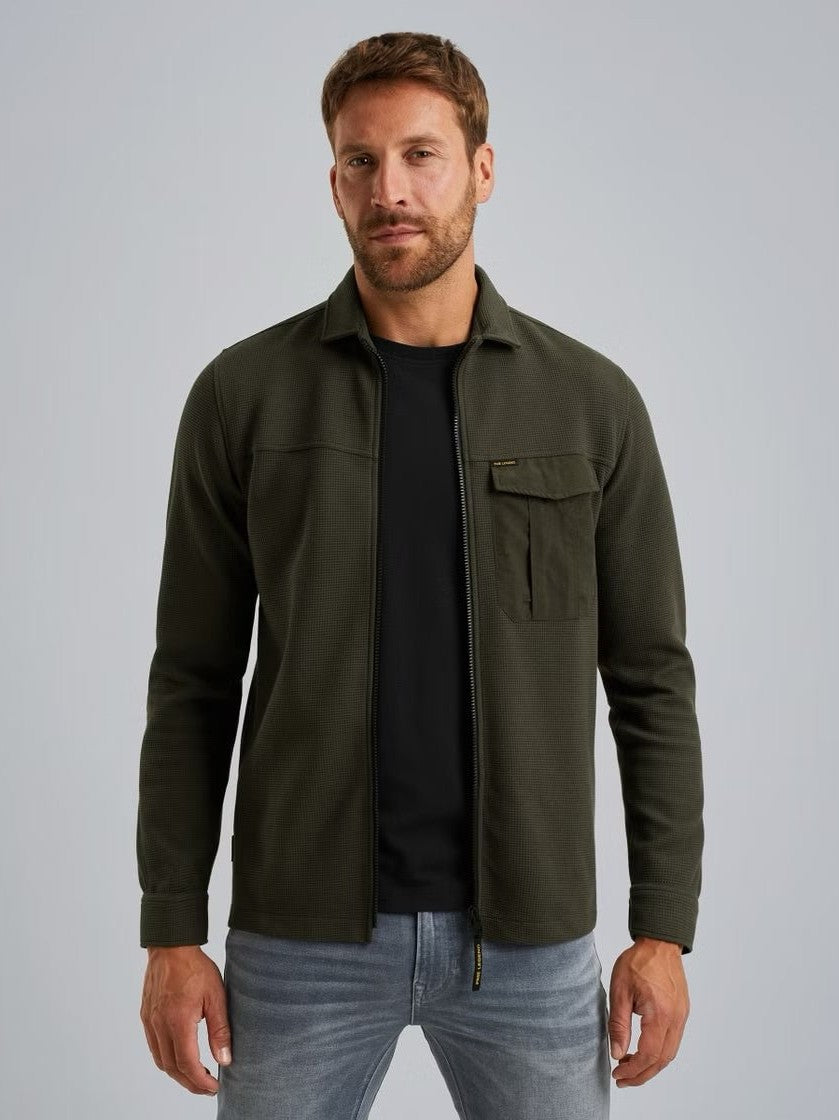 PSI2509248 - 8039 Shirt jacket met wafelstructuur - Castelijn mode