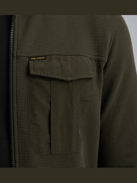 PSI2509248 - 8039 Shirt jacket met wafelstructuur - Castelijn mode