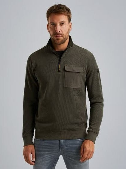 PSW2509457 - 8039 Trui met halve rits - Castelijn mode