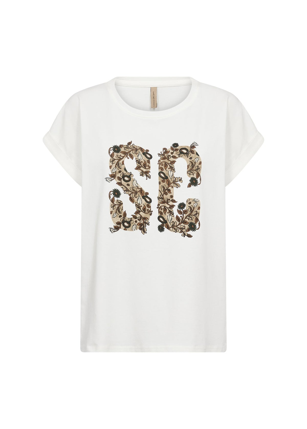 Rina T Shirt Wit Camel - Castelijn mode