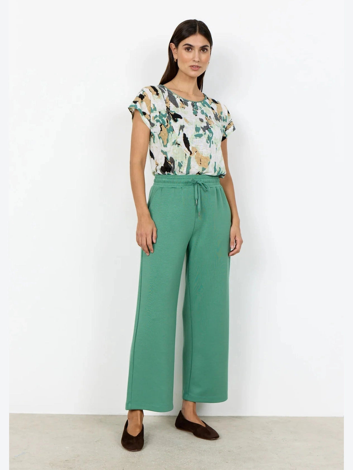 SC - Aretha 43 T-shirt groen met print - Castelijn mode