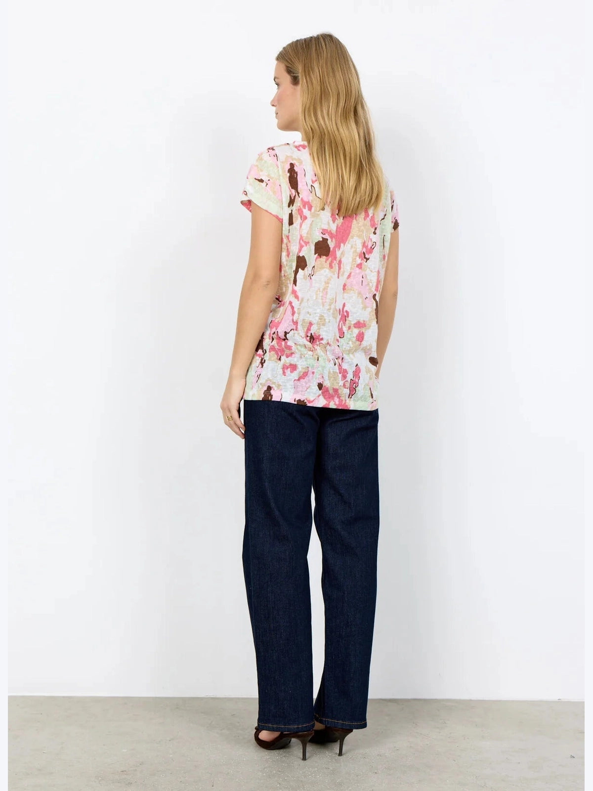 SC - Aretha 43 T-shirt roze met print - Castelijn mode