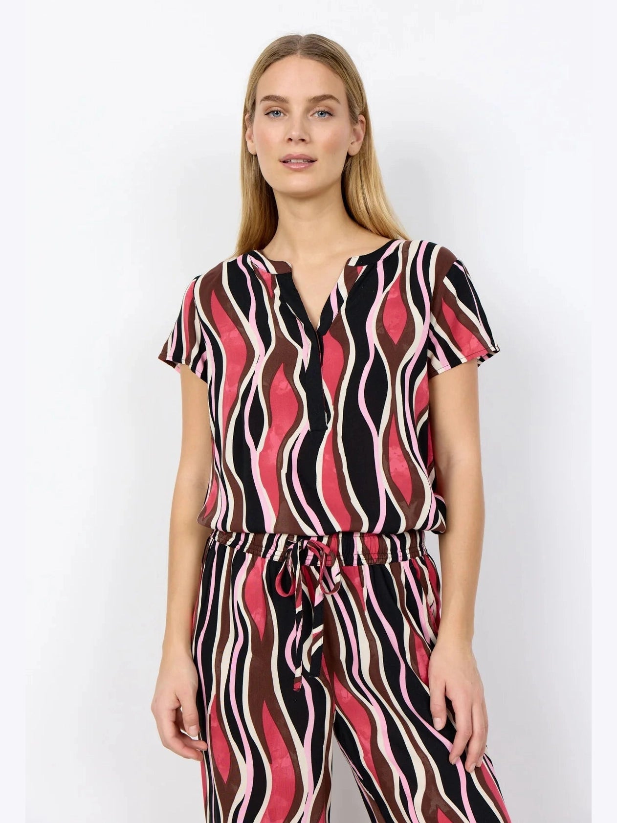 SC - CAMMI 1 Blouse Wave print - Castelijn mode