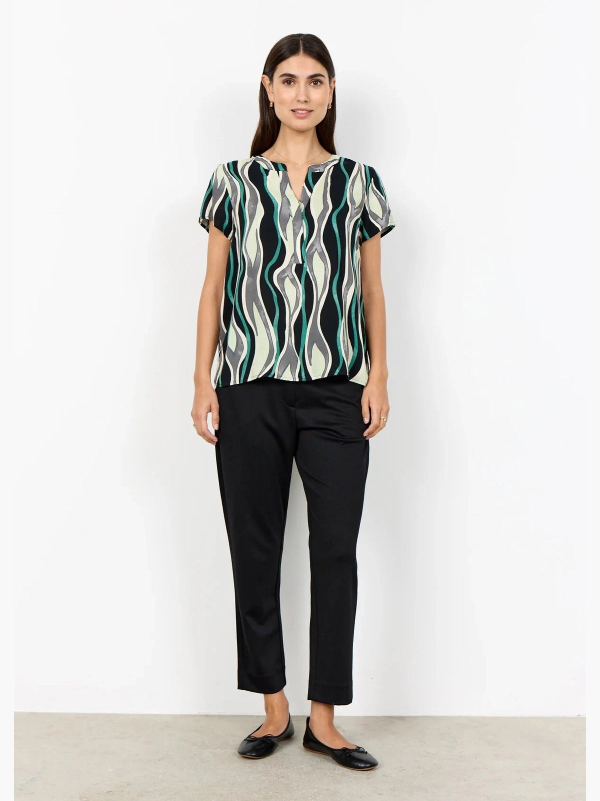 SC - CAMMI 1 Blouse Wave print - Castelijn mode