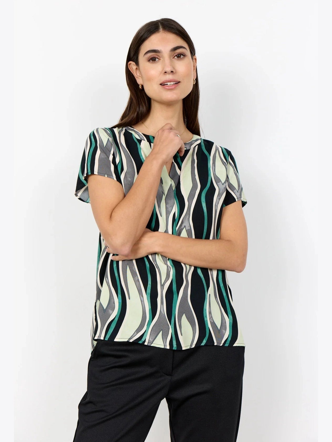 SC - CAMMI 1 Blouse Wave print - Castelijn mode
