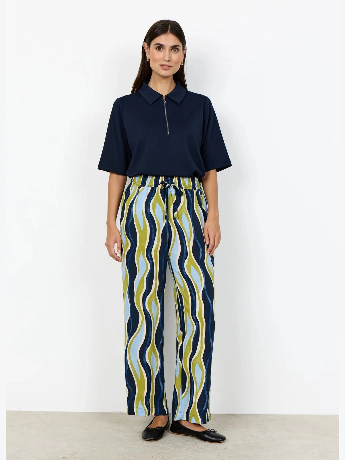 SC - CAMMI 3 - B Broek Wave Print - Castelijn mode