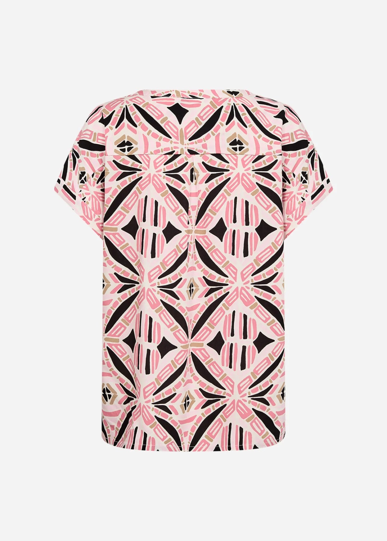 SC - CASSIEL 1 Blouse roze met print - Castelijn mode