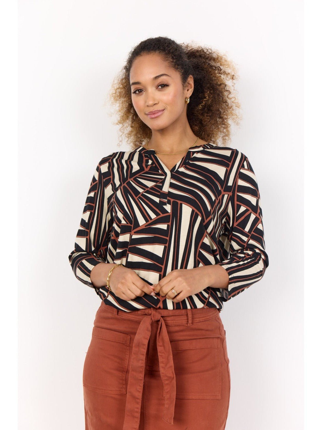 SC - FELICITY AOP 510 Blouse Rusty Combi - Castelijn mode