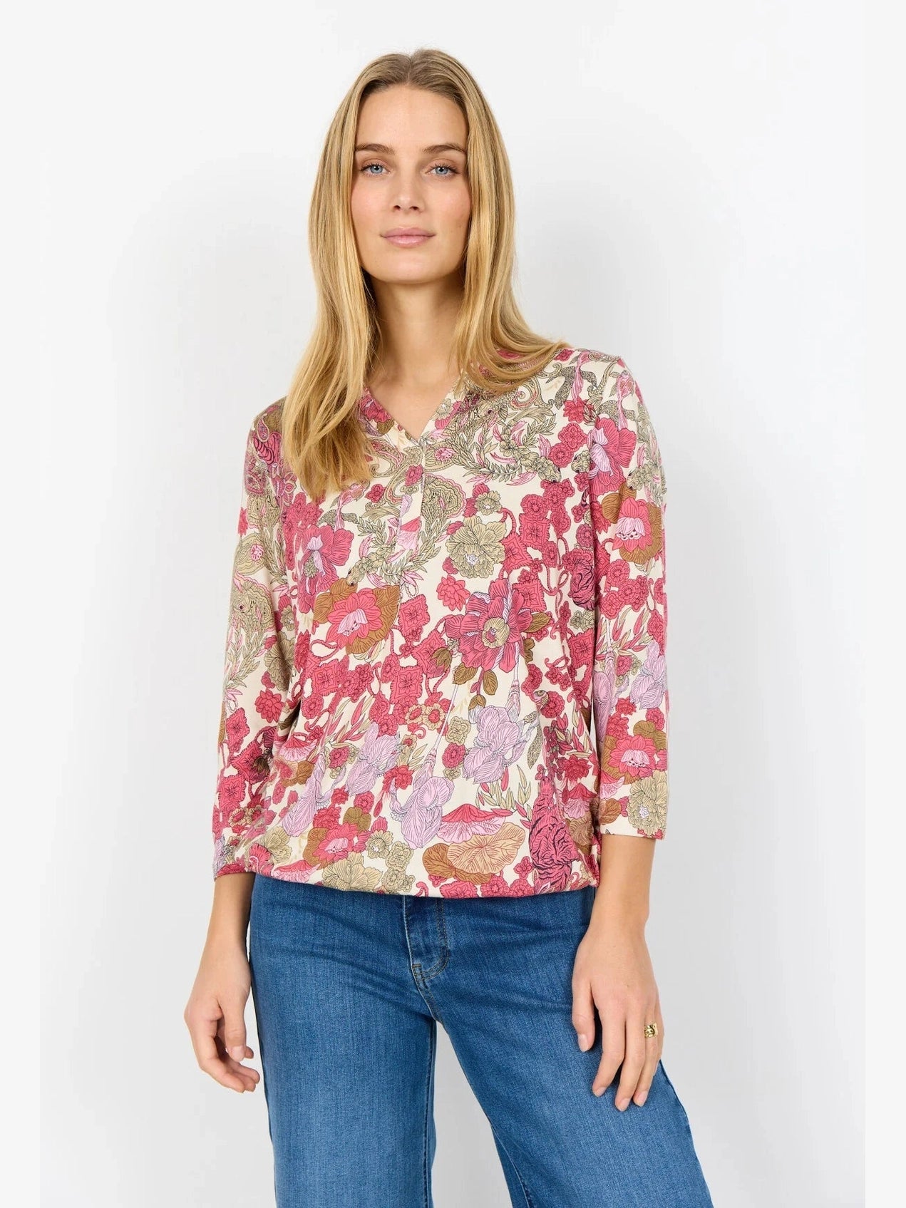 SC - FELICITY AOP 536 Blouse roze - Castelijn mode