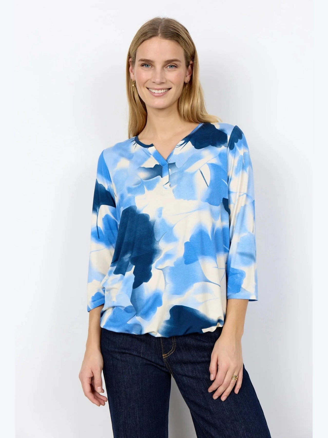 SC - MARICA AOP 351 Blouse blauw - Castelijn mode