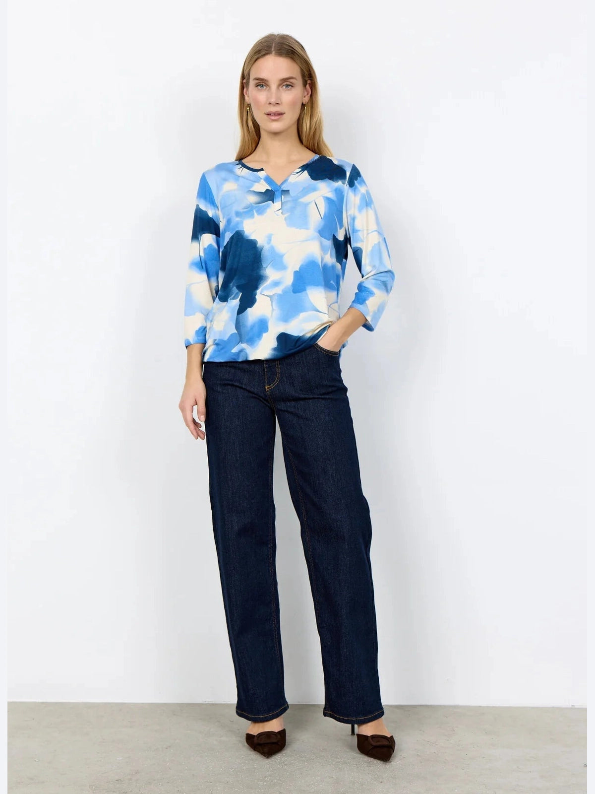 SC - MARICA AOP 351 Blouse blauw - Castelijn mode