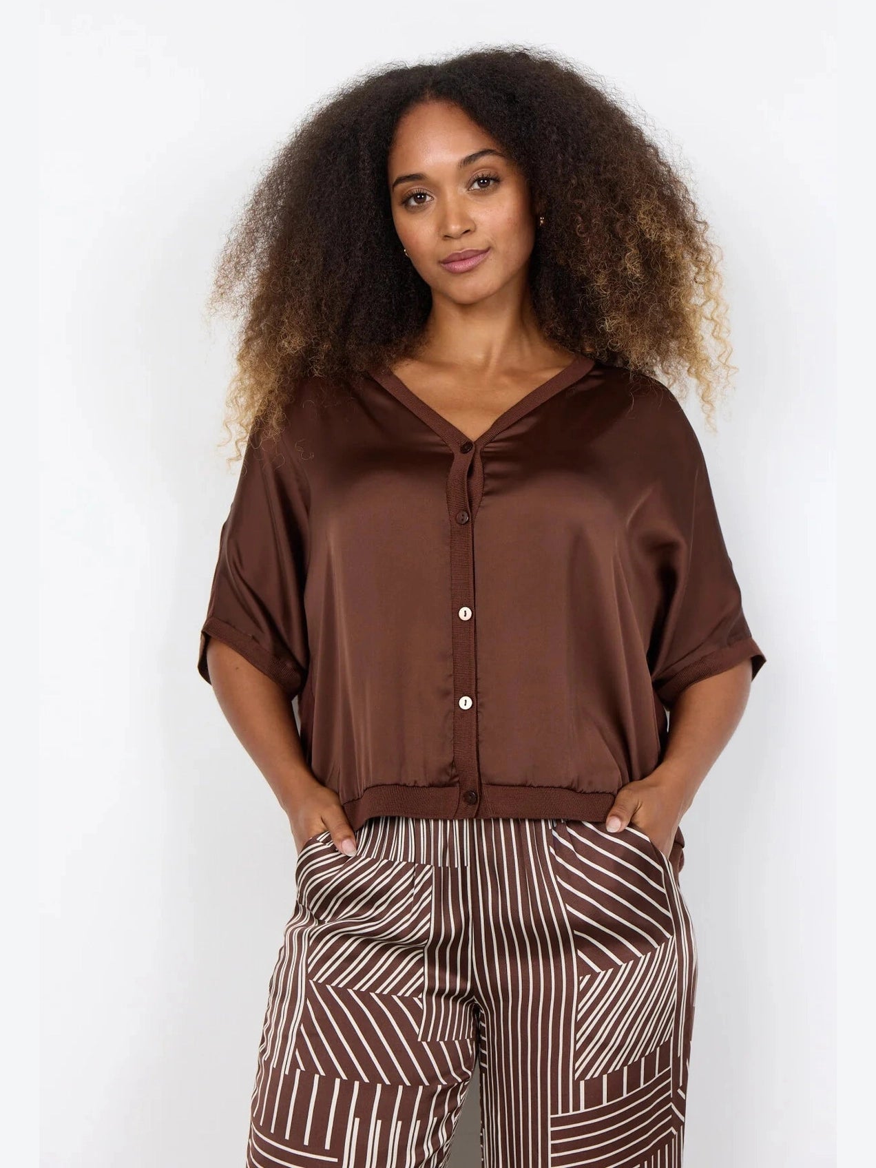 SC - THILDE 51 Blouse bruin - Castelijn mode