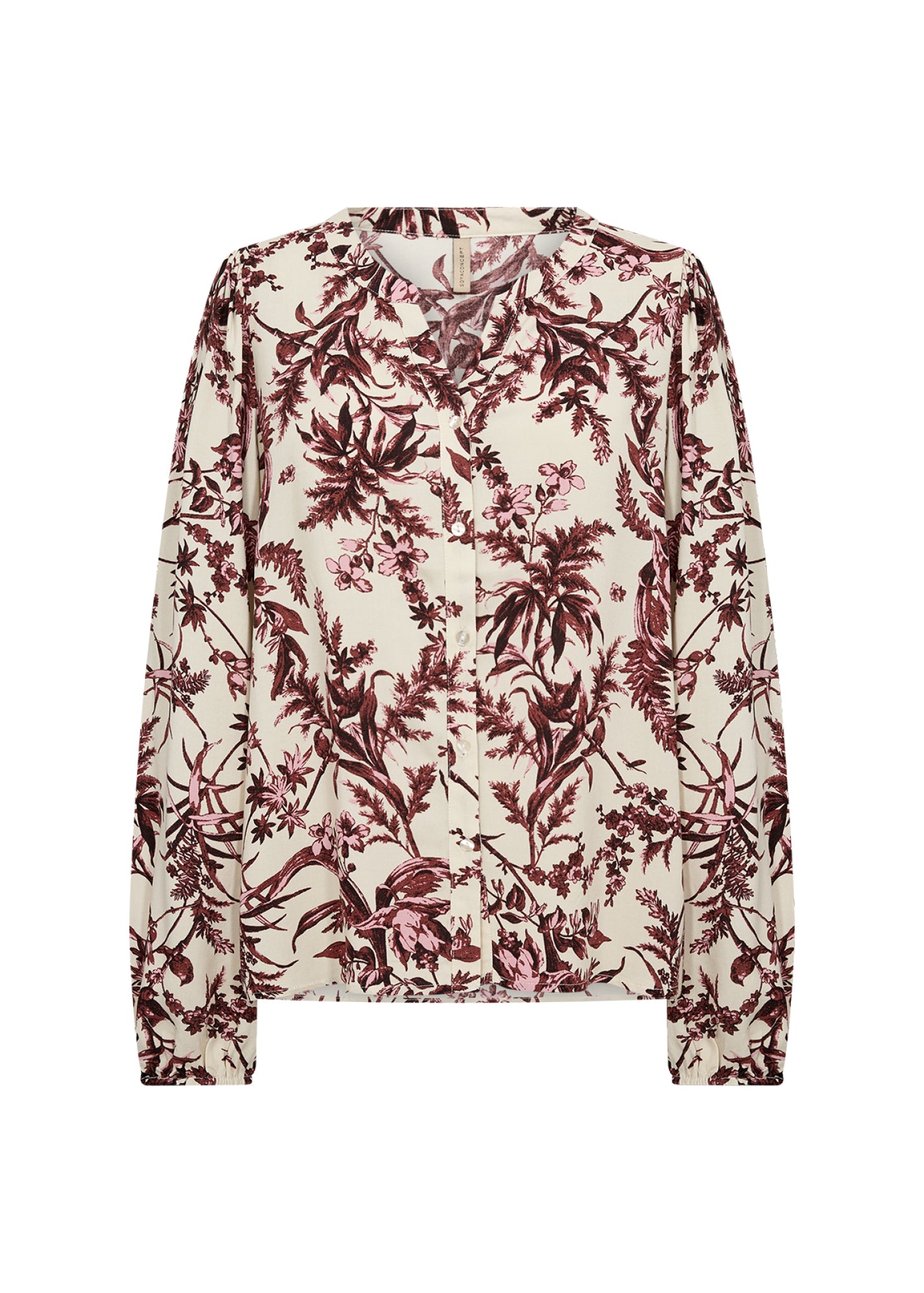 Halfa Blouse Volant Créme Bordeaux