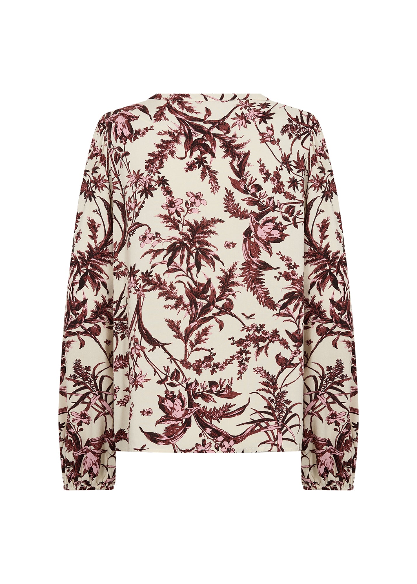 Halfa Blouse Volant Créme Bordeaux