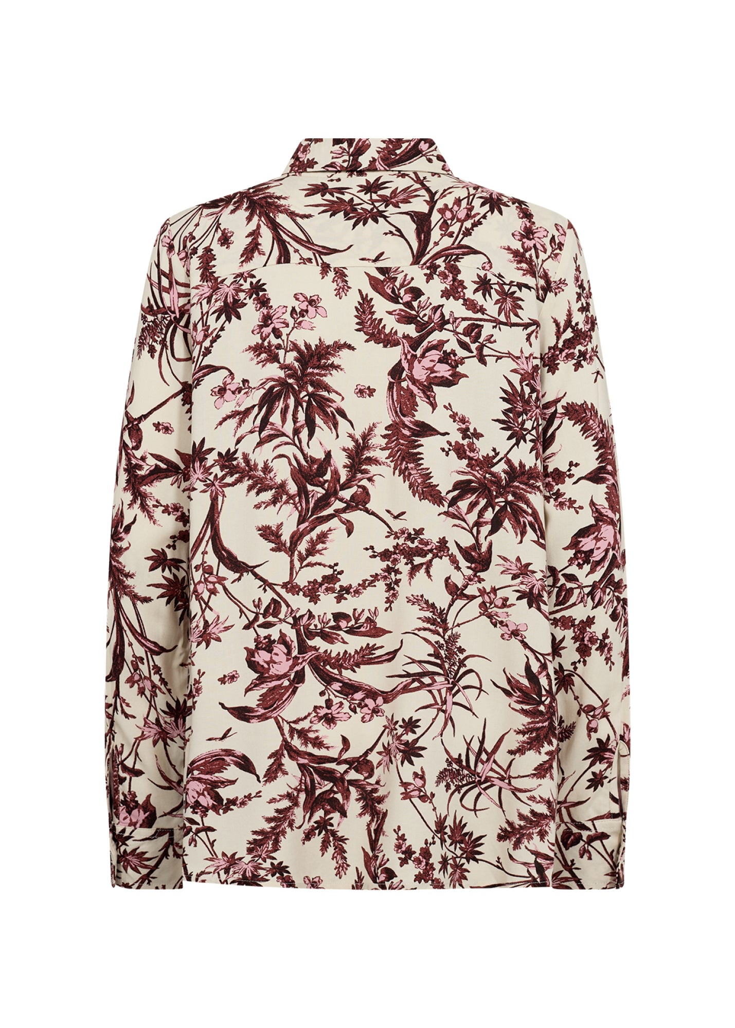 Halfa Blouse Lang Créme Bordeaux