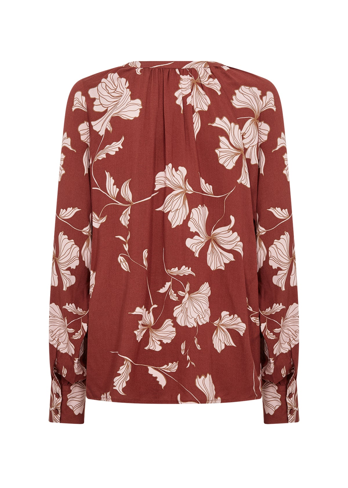 Hamida Blouse Bloemenprint Bordeaux