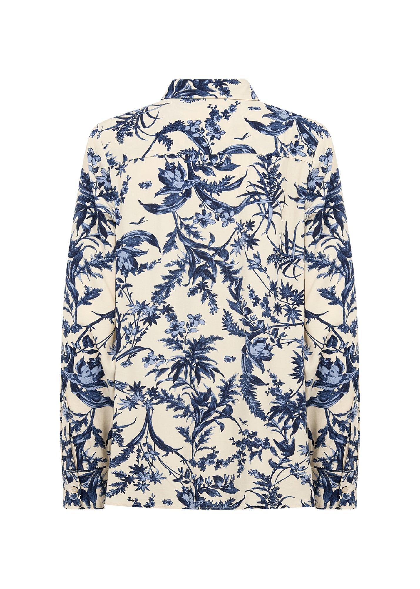 Halfa Blouse Lang Créme Blauw