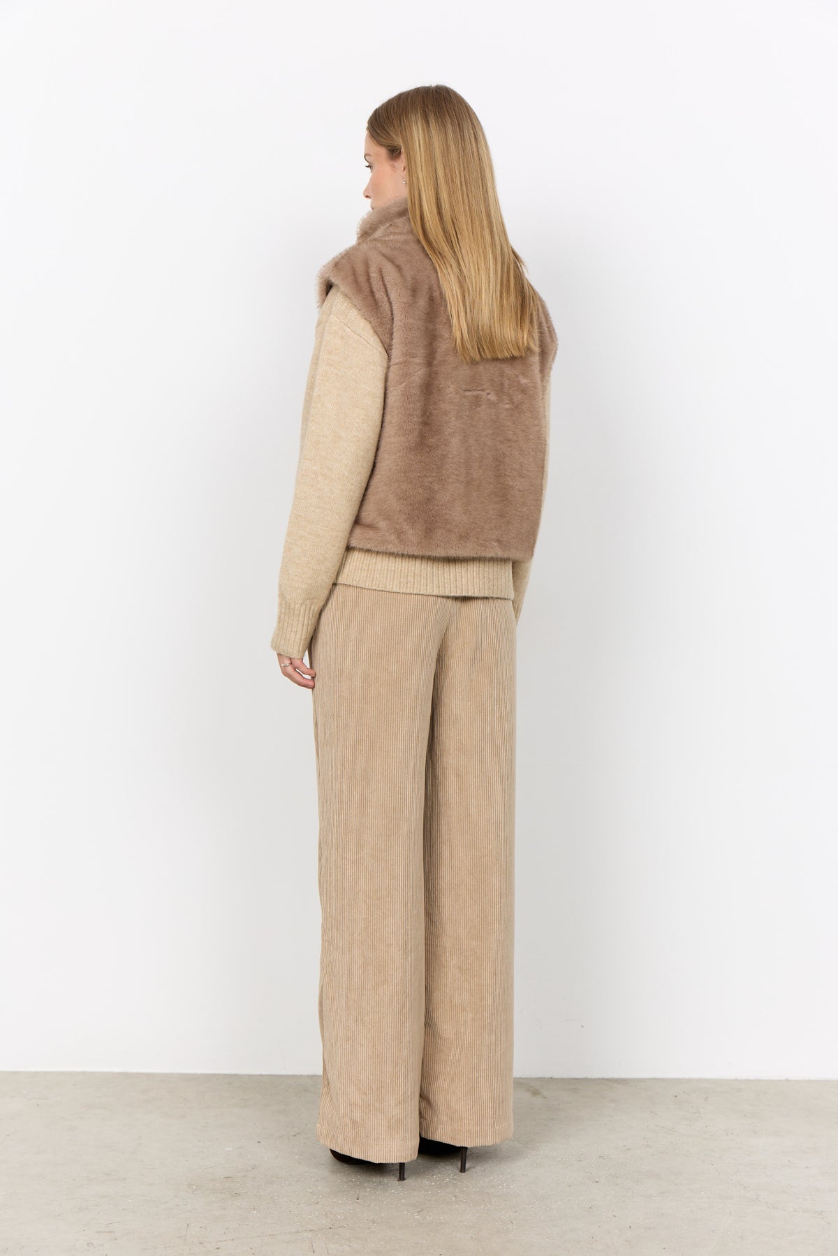 Haye Bodywarmer Fake Fur Camel