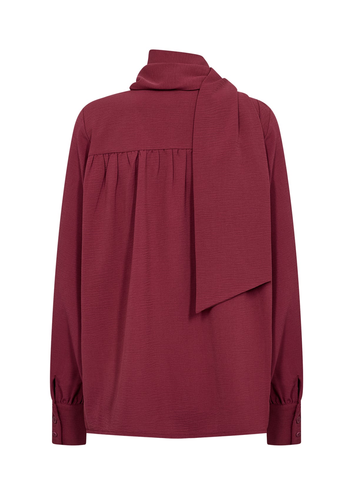 Cath Blouse Sjaalkraag Bordeaux