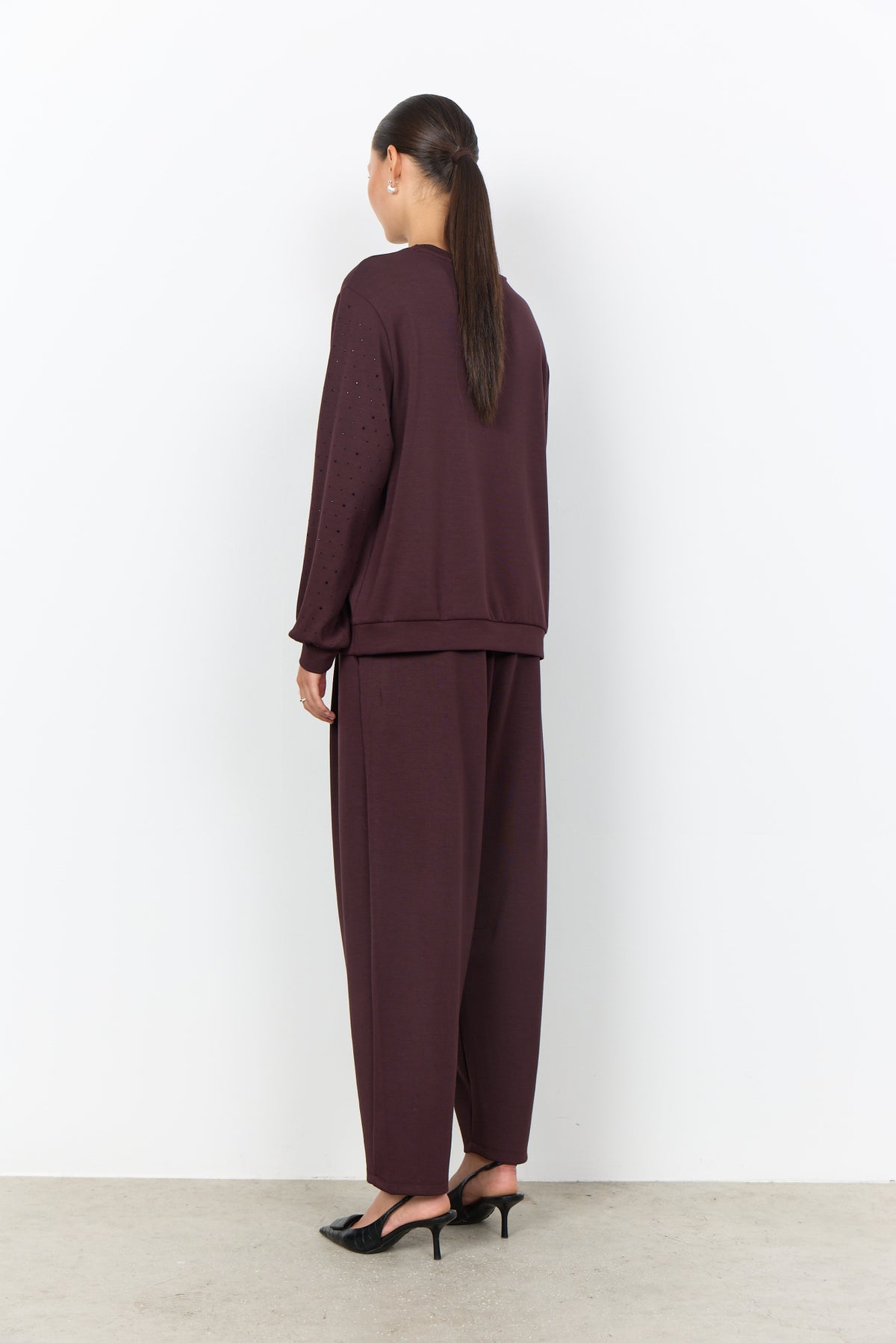 Banu Sweater Steentjes Donkerbruin