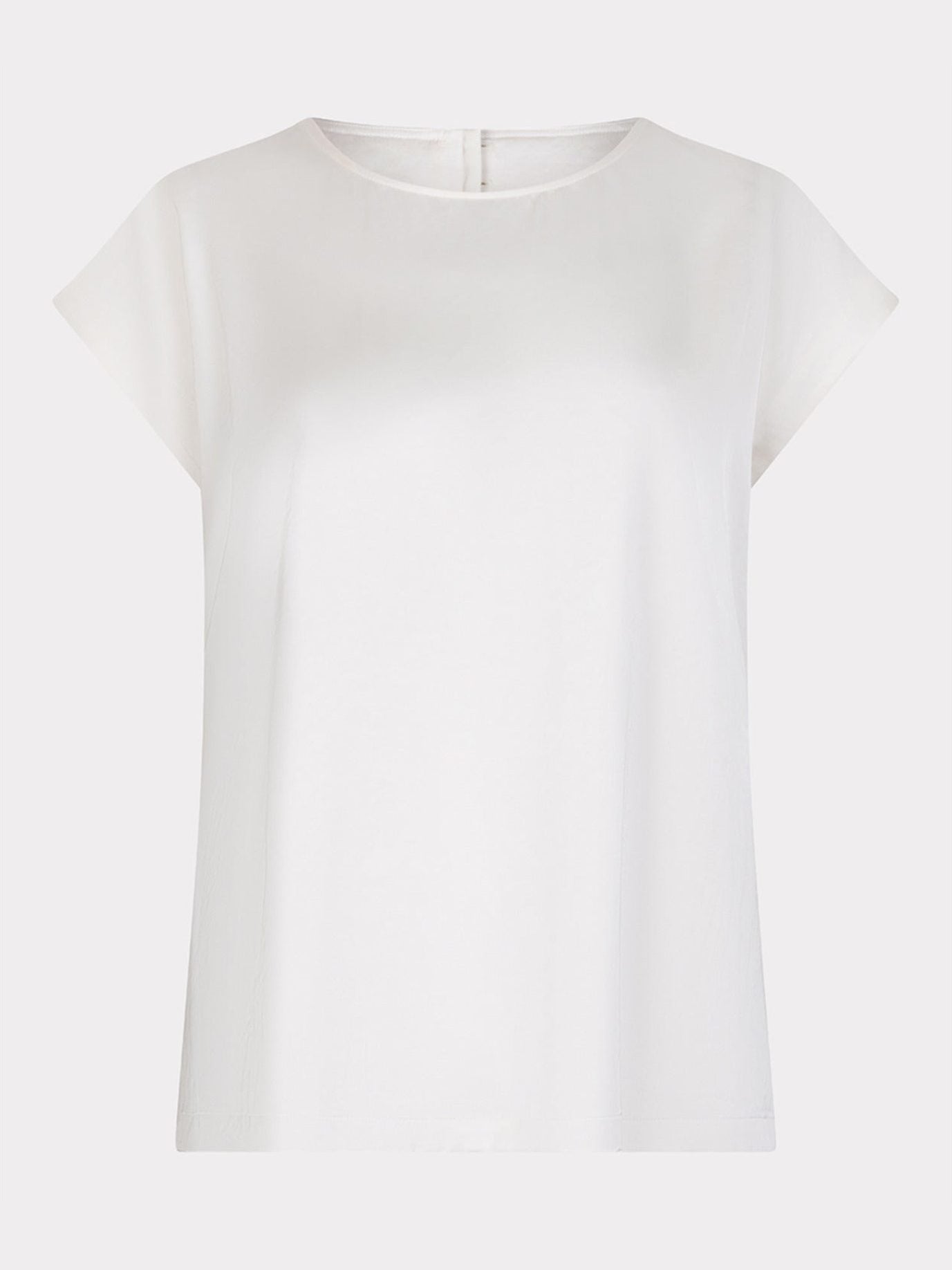 SP25.10030 Blouse R - neck satin look - Castelijn mode
