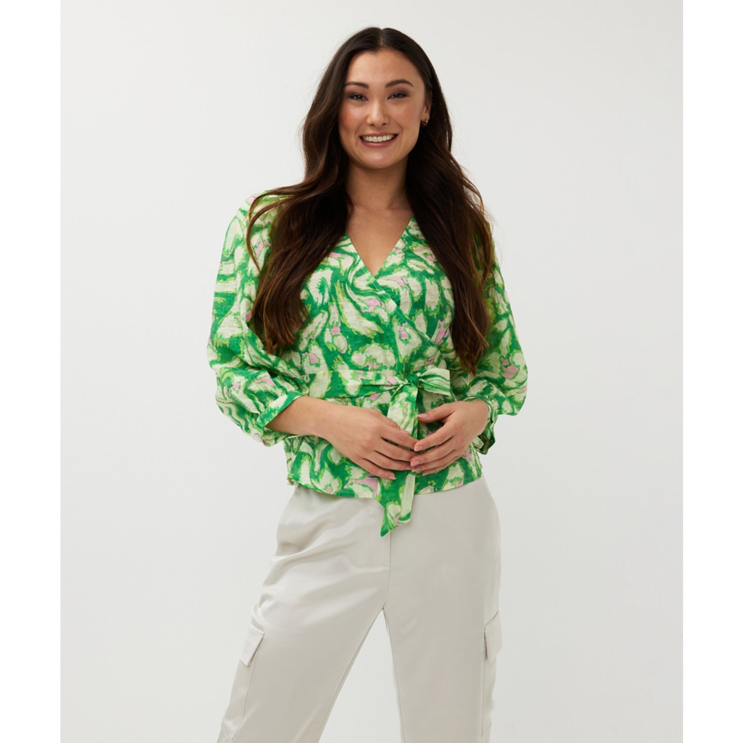 SP25.15006 Blouse wrap Floral Treasure - Castelijn mode