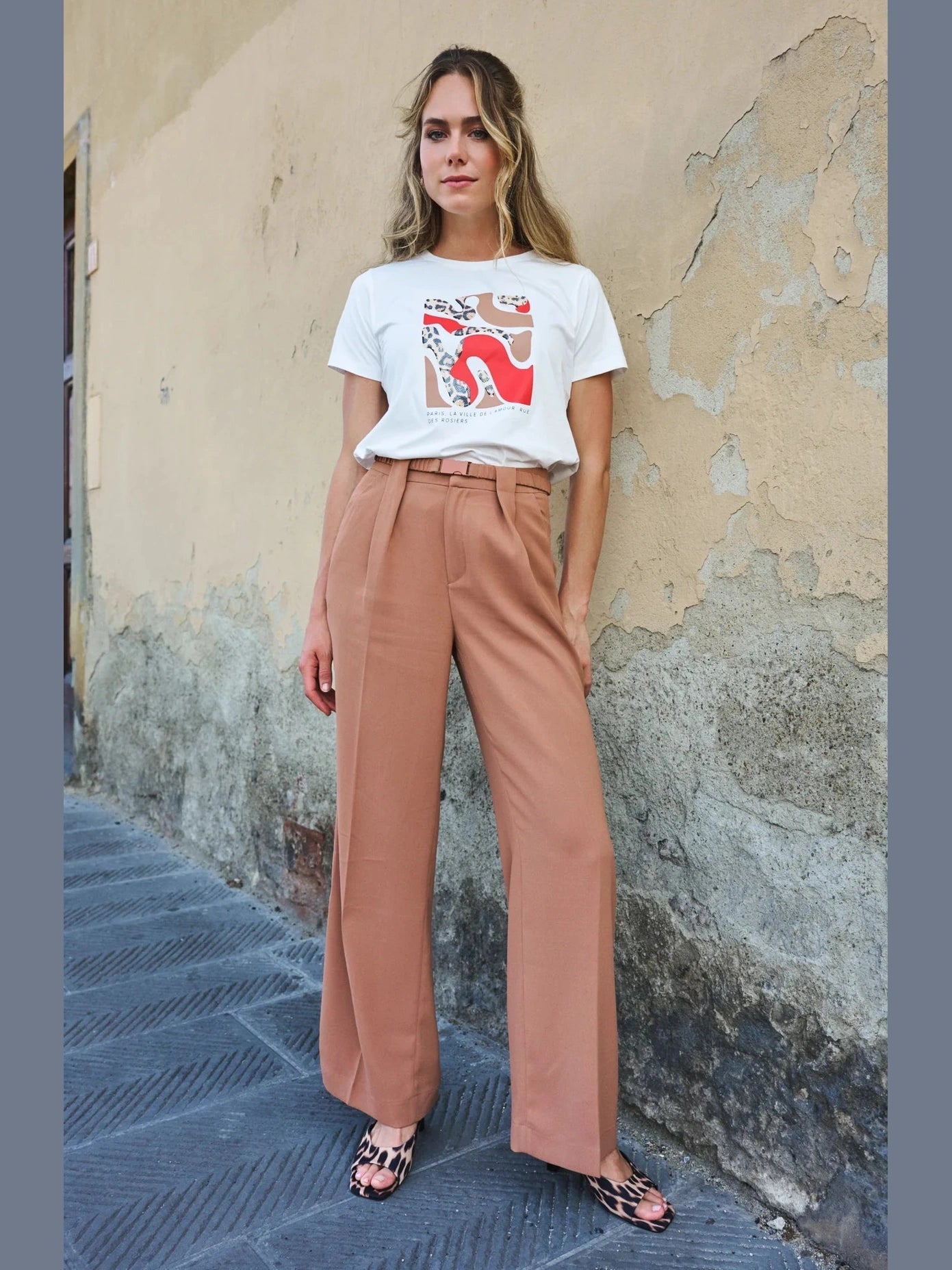 SP26.05014 T-shirt met print - Castelijn mode