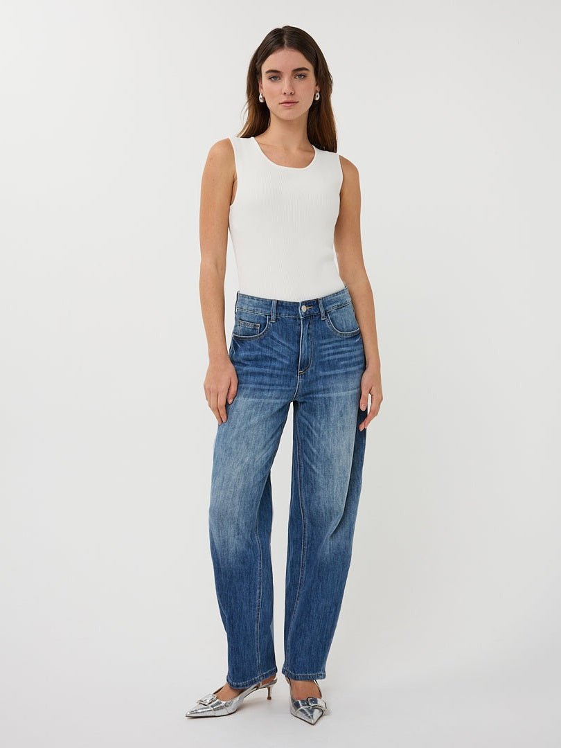 SP26.12017 Jeans met barrel fit - Castelijn mode