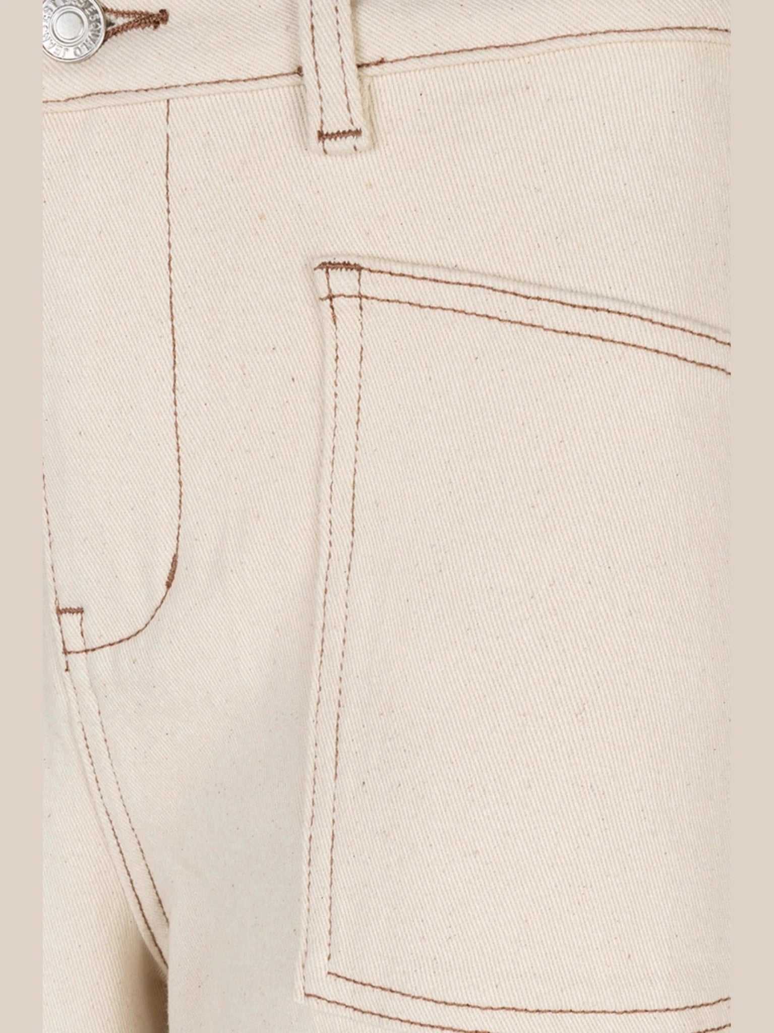 SP26.12020 Broek beige Wide - fit - Castelijn mode