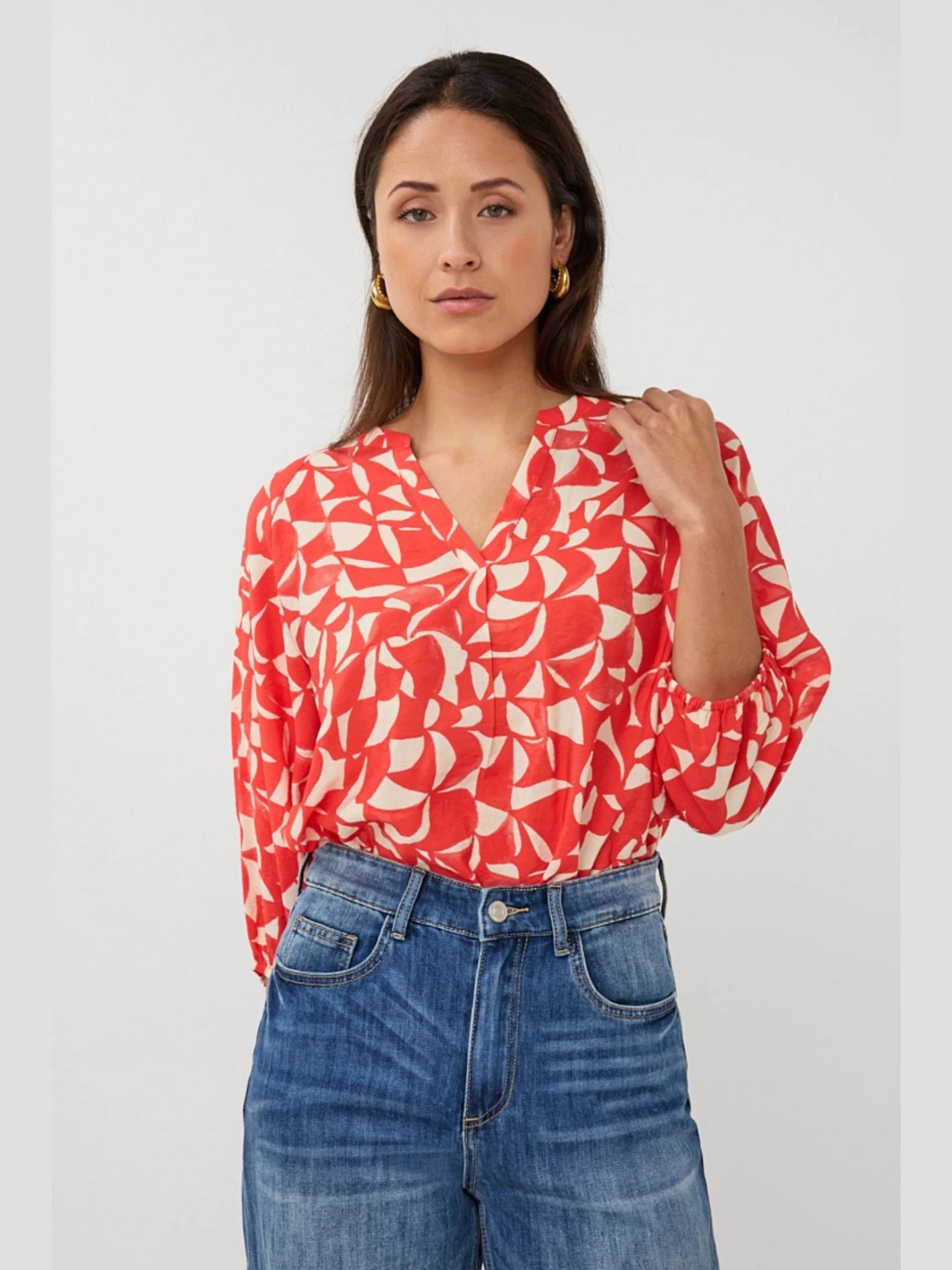 SP26.14003 Blouse met print - Castelijn mode