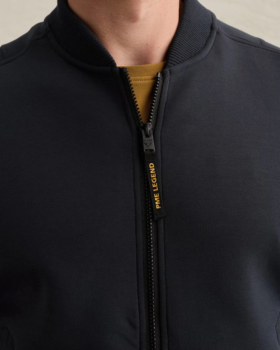 Sweat Jacket Rits Flight Pocket Donkerblauw - Castelijn mode