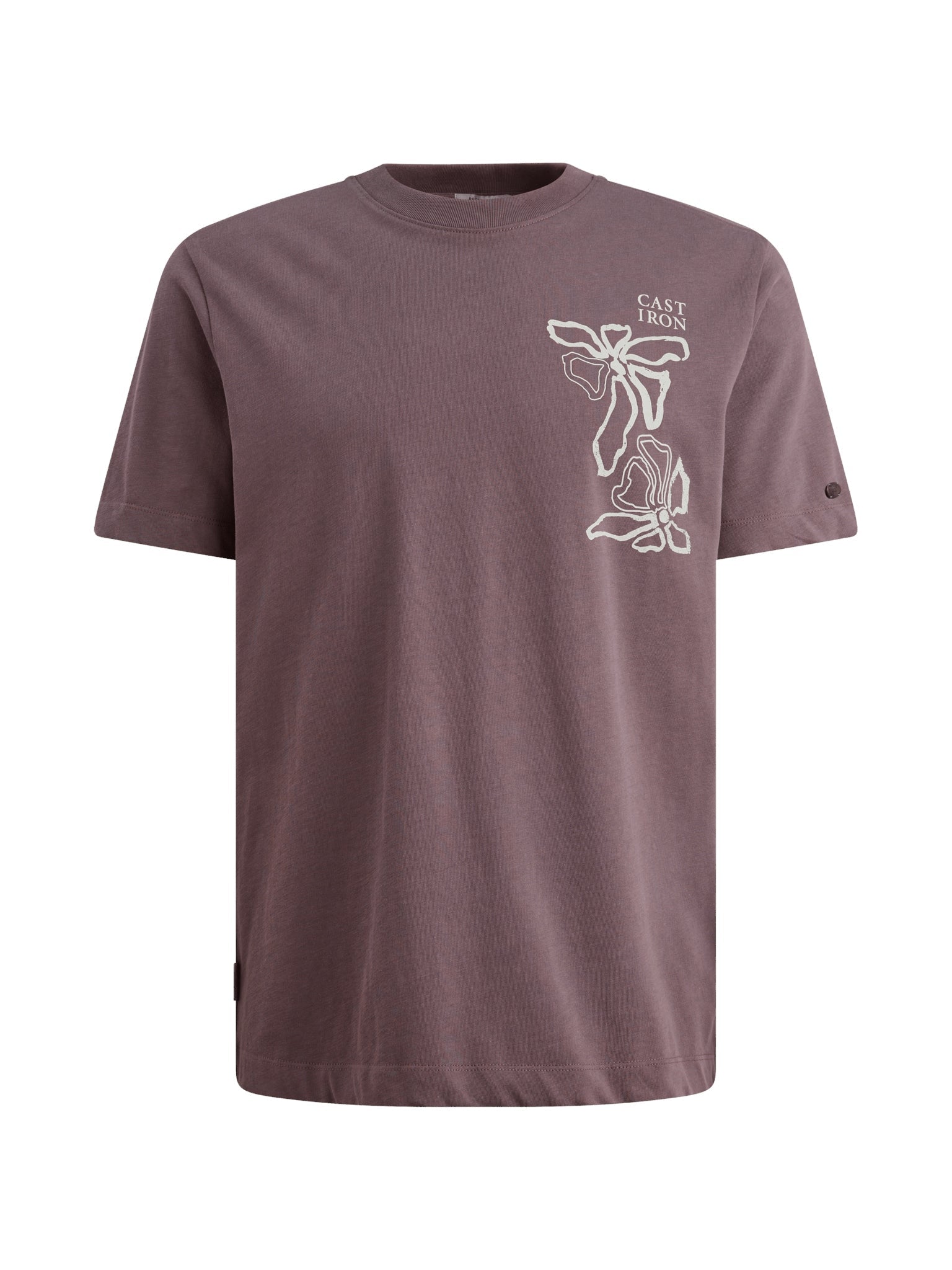 T-shirt Ephemera paars regular fit - Castelijn mode