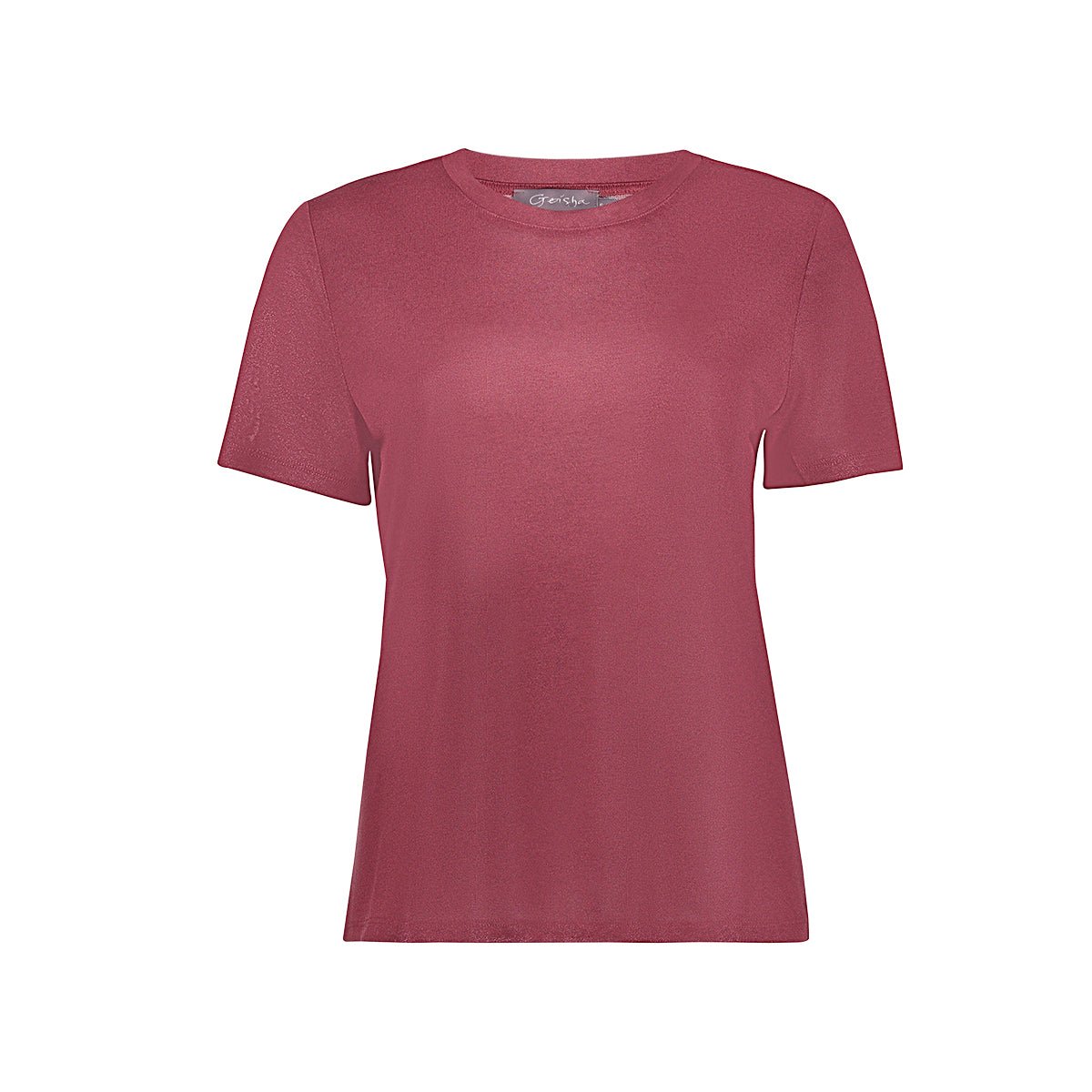 T-shirt Glans Bordeaux - Castelijn mode