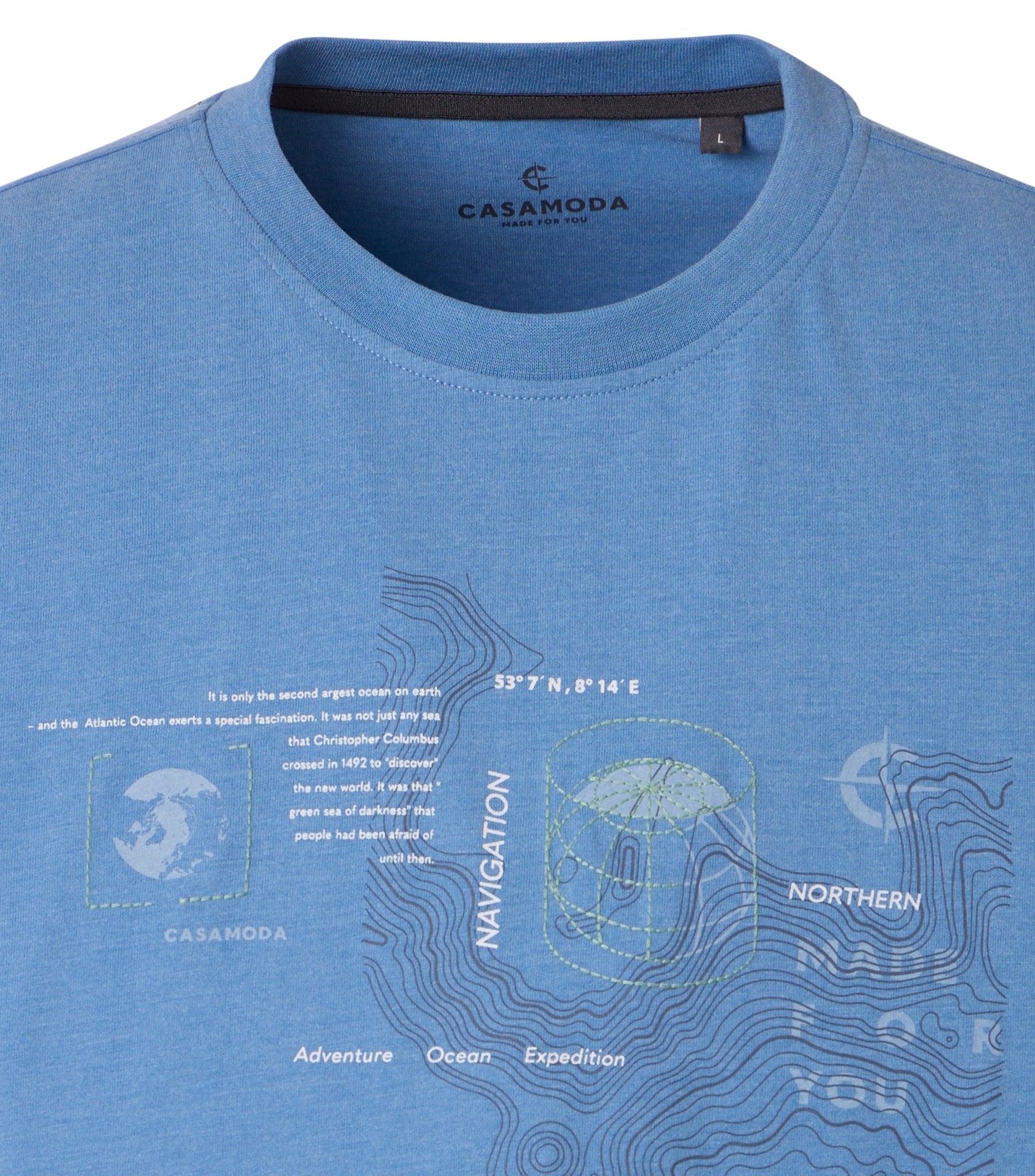 T-shirt Korte Mouw Blauw - Castelijn mode