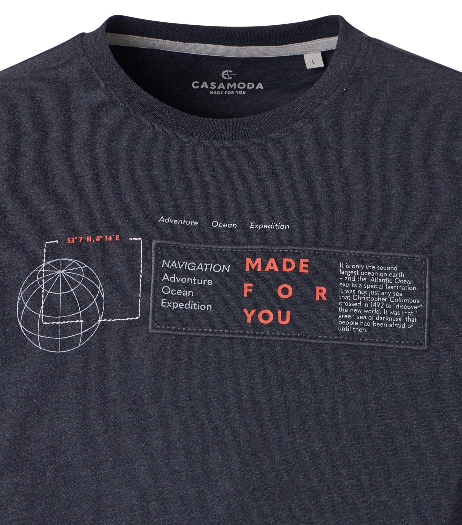 T-shirt Korte Mouw Donkerblauw - Castelijn mode