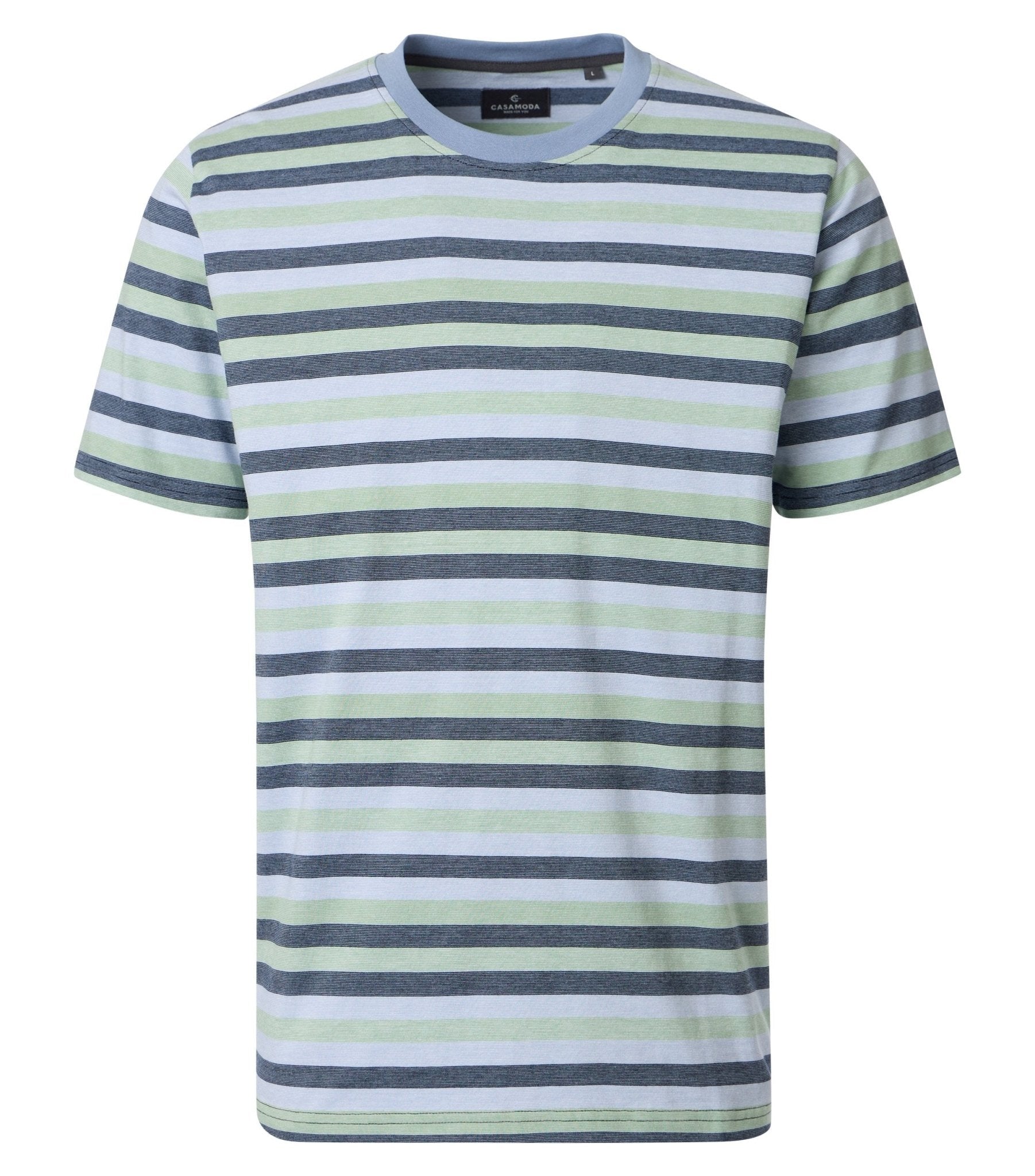 T-shirt Korte Mouw Turquoise Gemêleerd - Castelijn mode