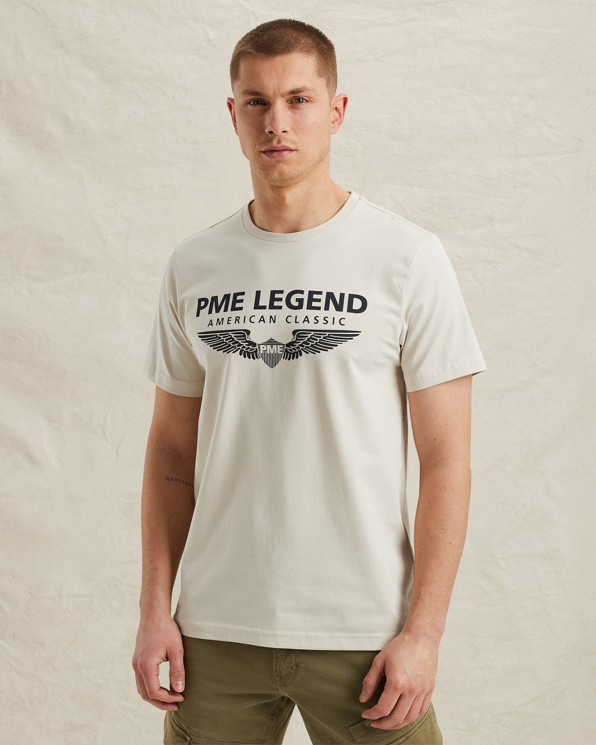 T-Shirt Logo Beige - Castelijn mode