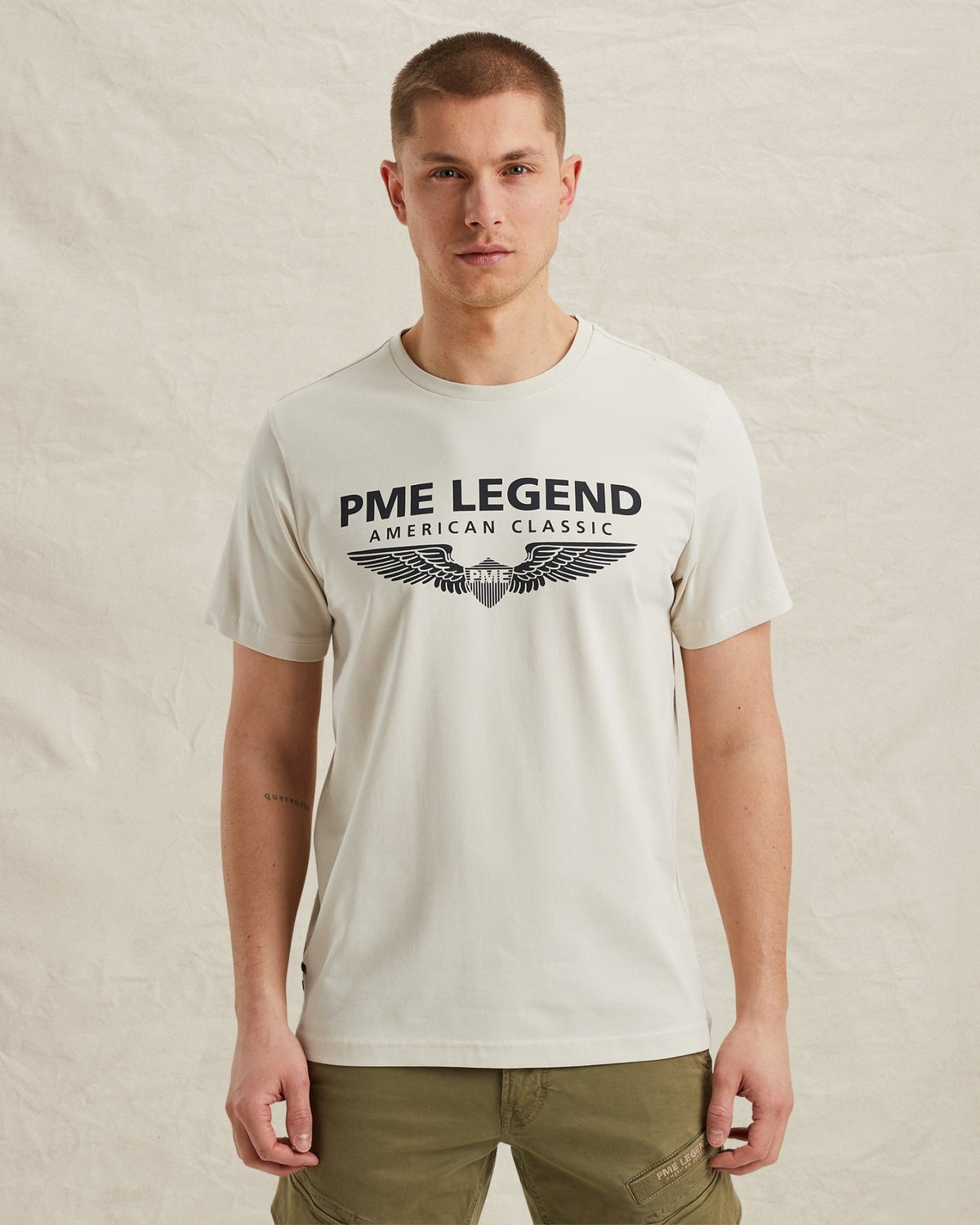 T-Shirt Logo Beige - Castelijn mode
